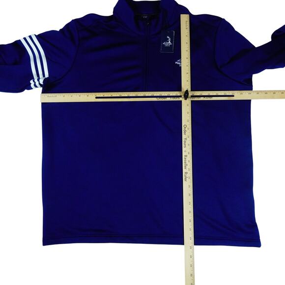 Adidas Pinehurst 1895 1/4 Zip Blue Pull Over Mens XL NWT NEW with TAGS - Picture 3 of 6